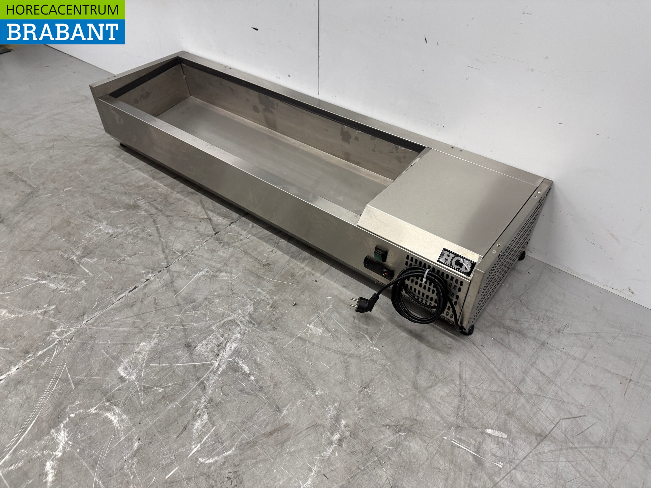 RVS HCB Opzetvitrine Opzet koelvitrine saladière 6 x 1/3 140 cm Horeca - Afbeelding 2