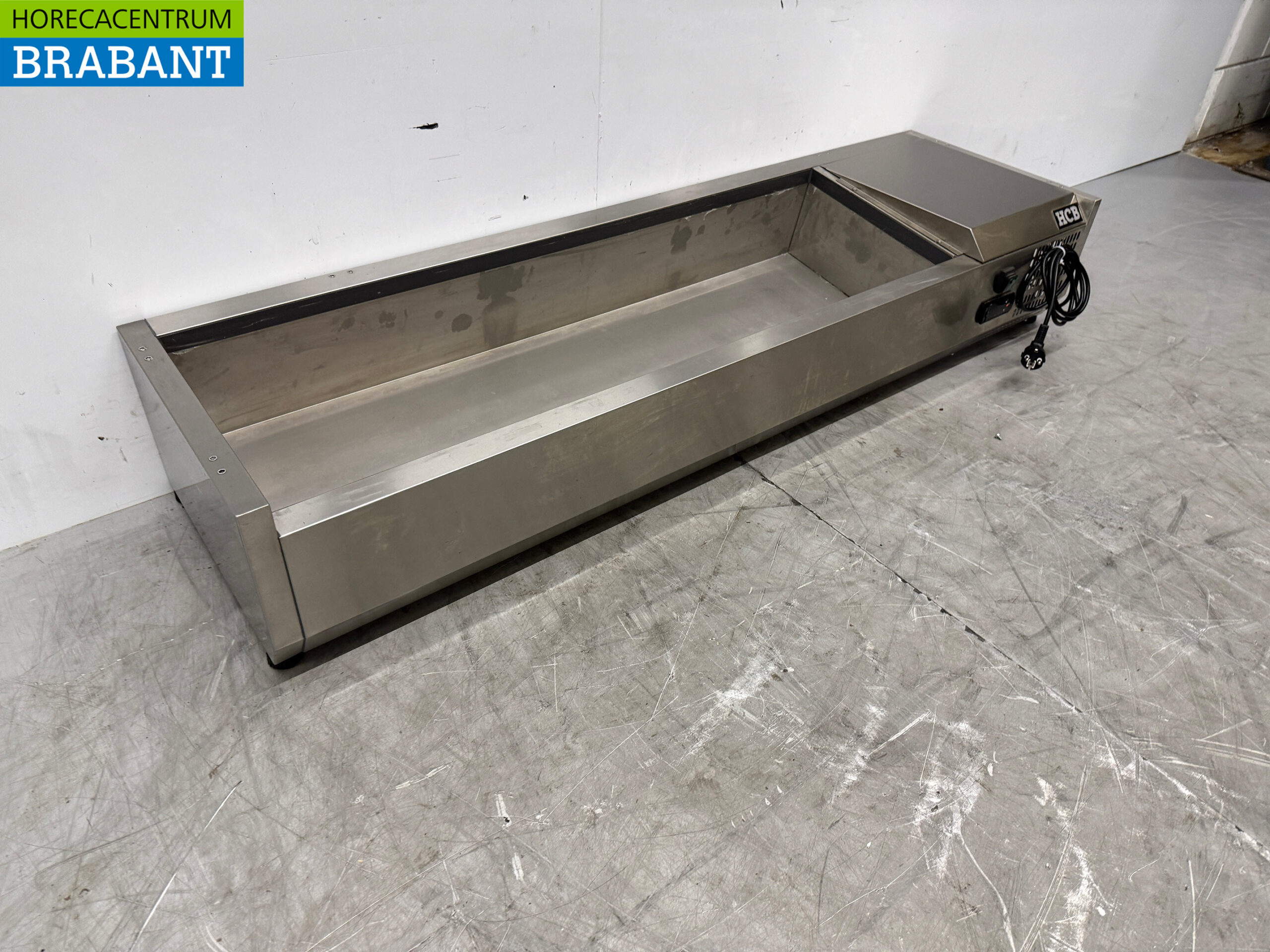 RVS HCB Opzetvitrine Opzet koelvitrine saladière 6 x 1/3 140 cm Horeca - Afbeelding 3