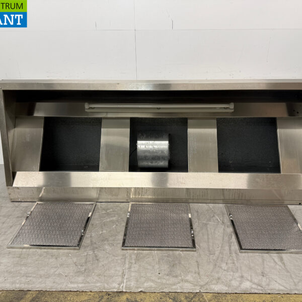 RVS Afzuigkap Dampkap Motor 2500 m3/h Schuin model 250 cm 230V Horeca