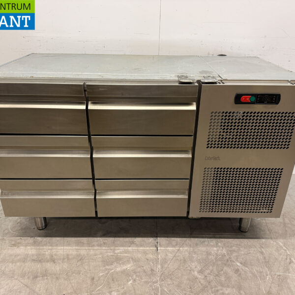 RVS Catertech Koelwerkbank 6 Laden 135,5 cm 230V Horeca