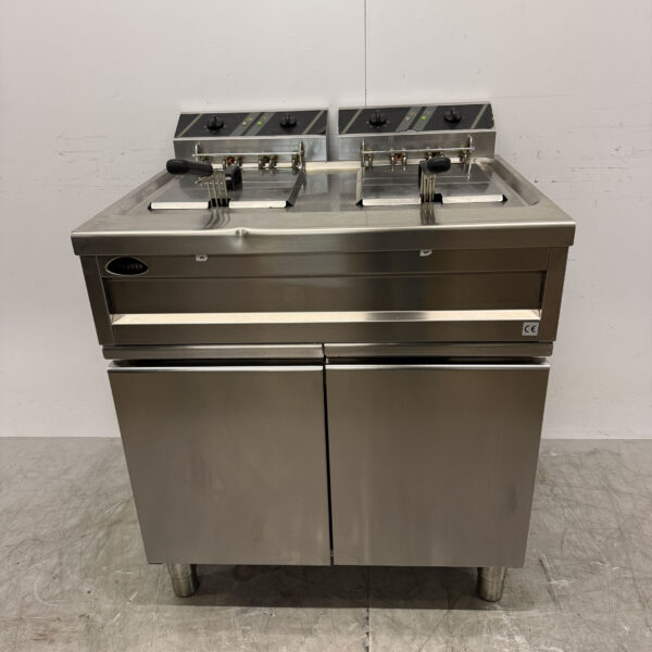 Forved RVS Dubbele Friteuse 2 x 12 liter 400V Horeca
