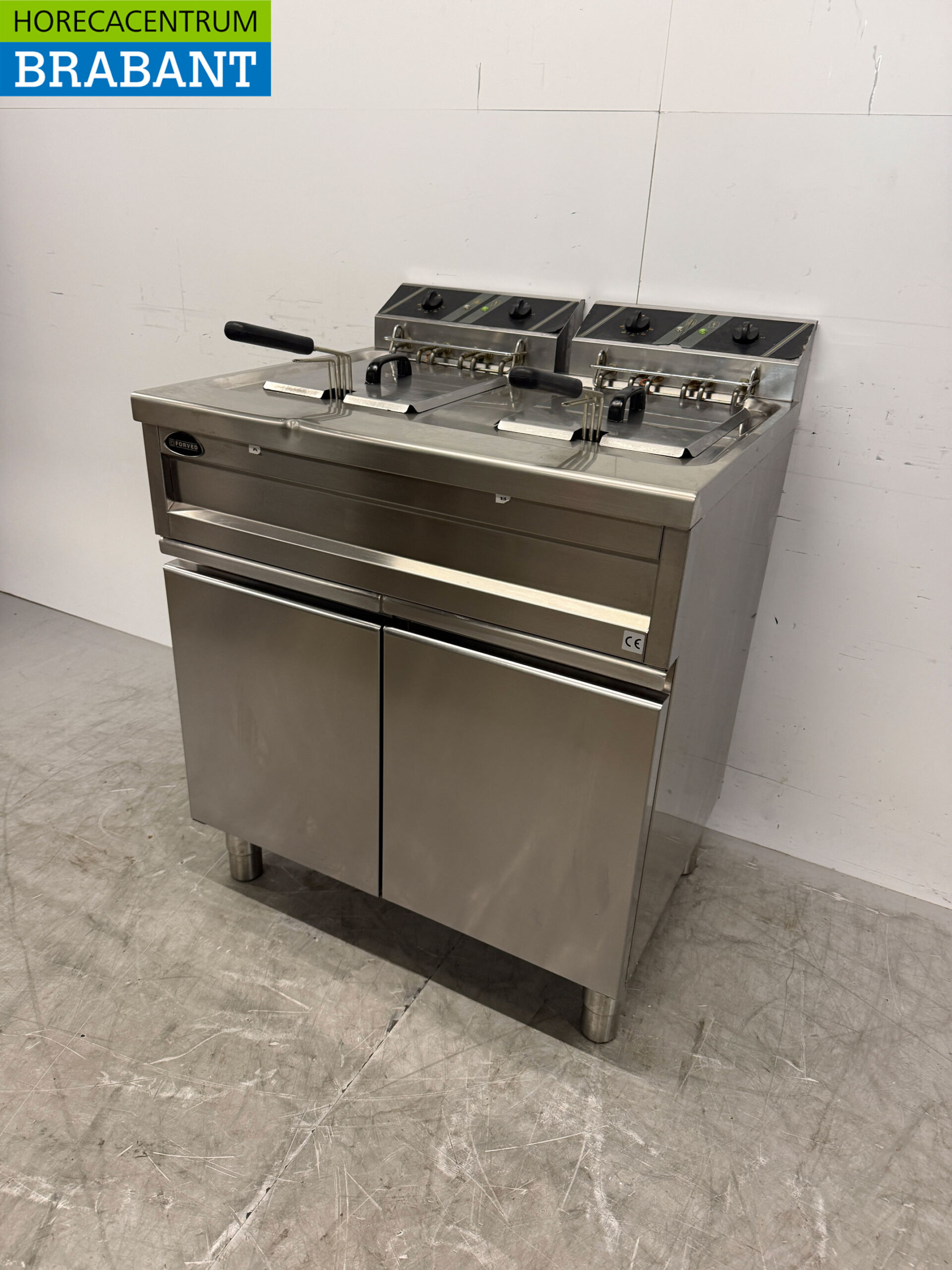 Forved RVS Dubbele Friteuse 2 x 12 liter 400V Horeca - Afbeelding 3