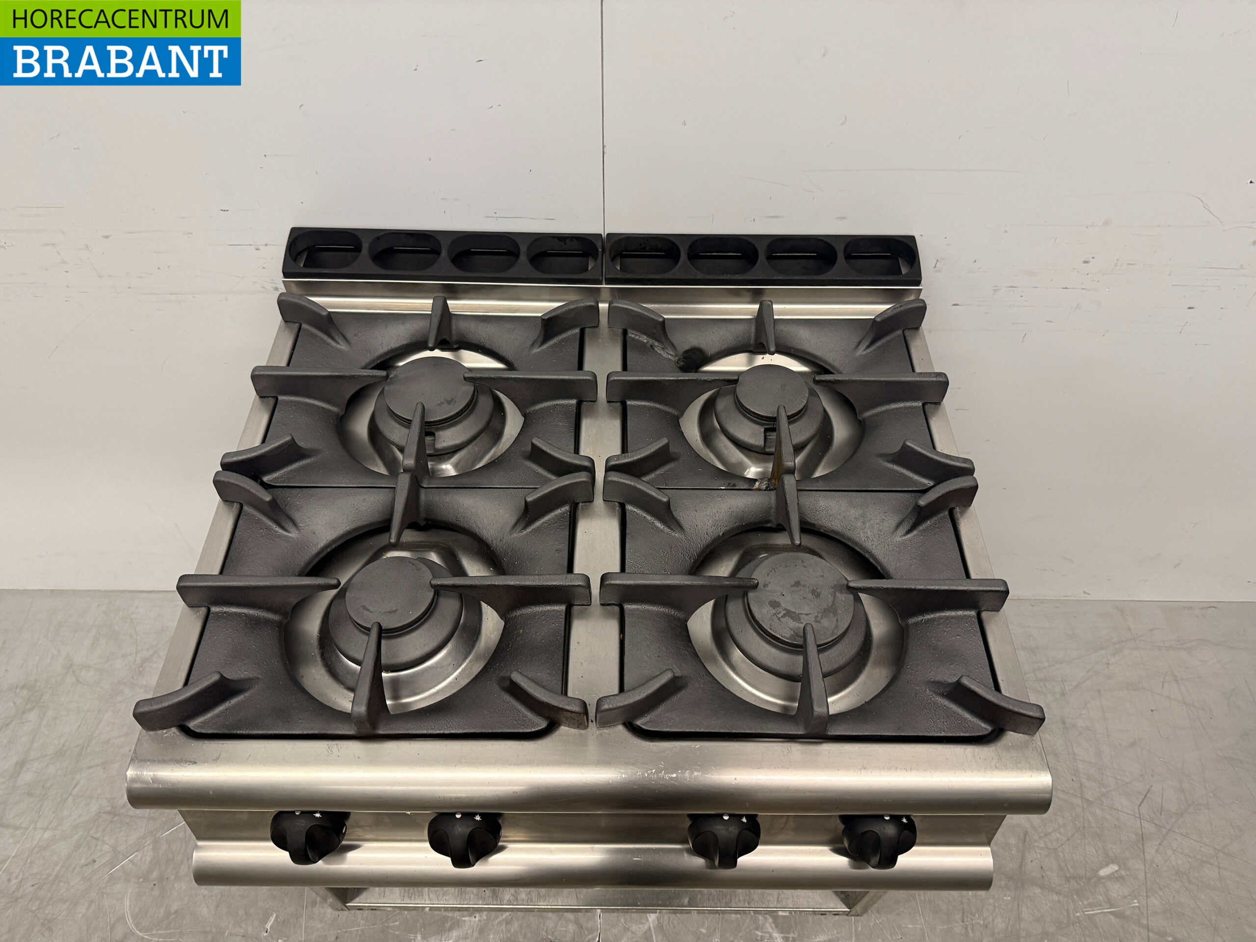 RVS Baron 4 Pits Gasfornuis 80 cm GAS Horeca - Afbeelding 4