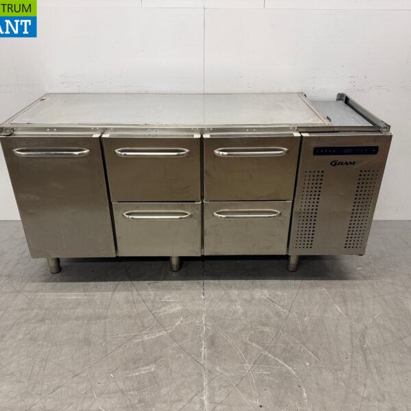 RVS Gram Koelwerkbank 1 Deur en 4 Laden 172 cm 230V Horeca