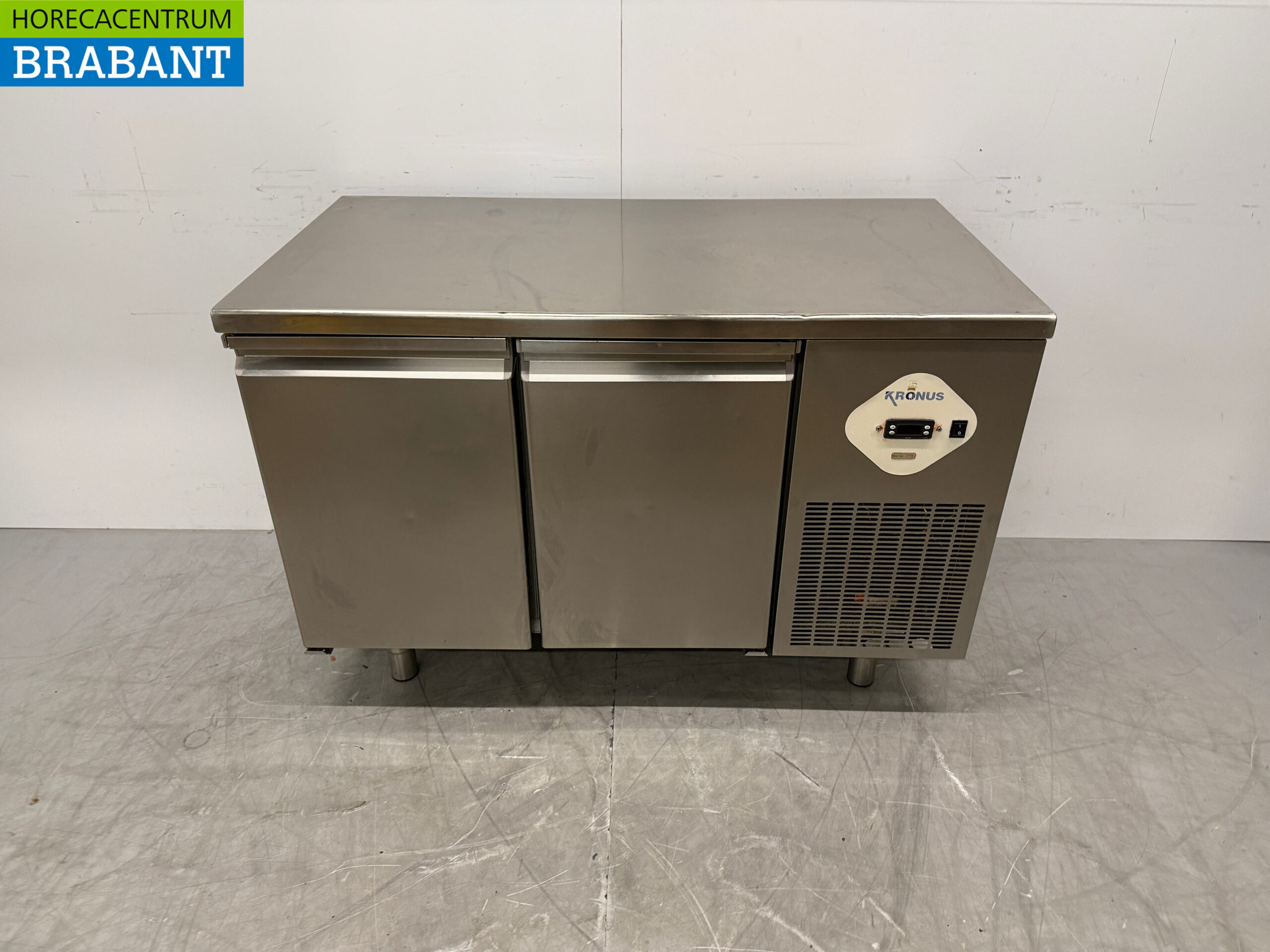 RVS Kronus Koelwerkbank 2 Deuren 131,5 cm 230V Horeca