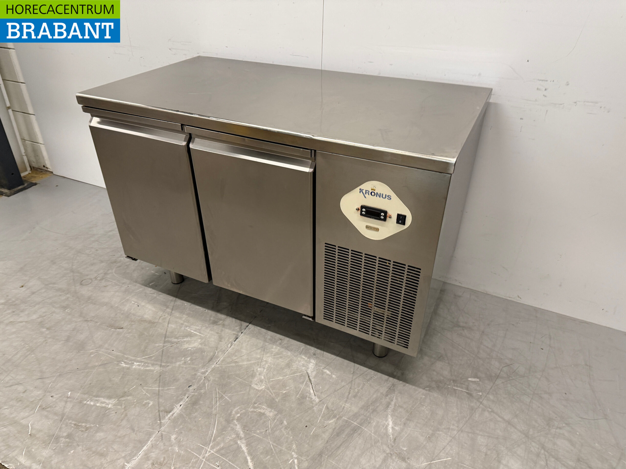 RVS Kronus Koelwerkbank 2 Deuren 131,5 cm 230V Horeca - Afbeelding 2