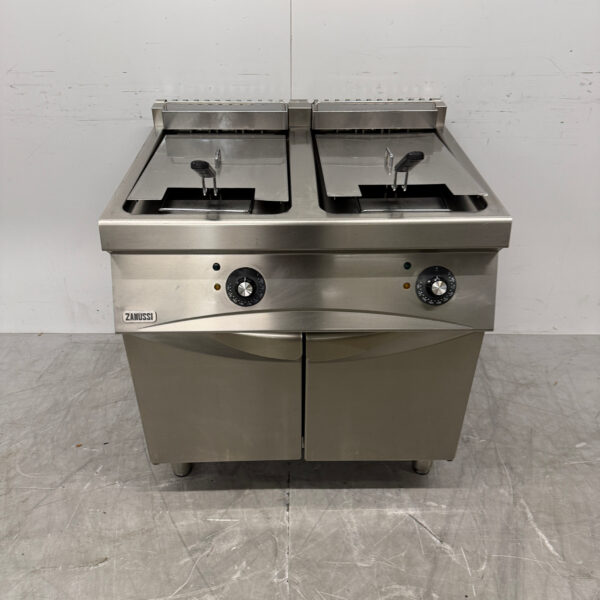 RVS Zanussi Dubbele Friteuse 2 x 14 liter 400V Horeca