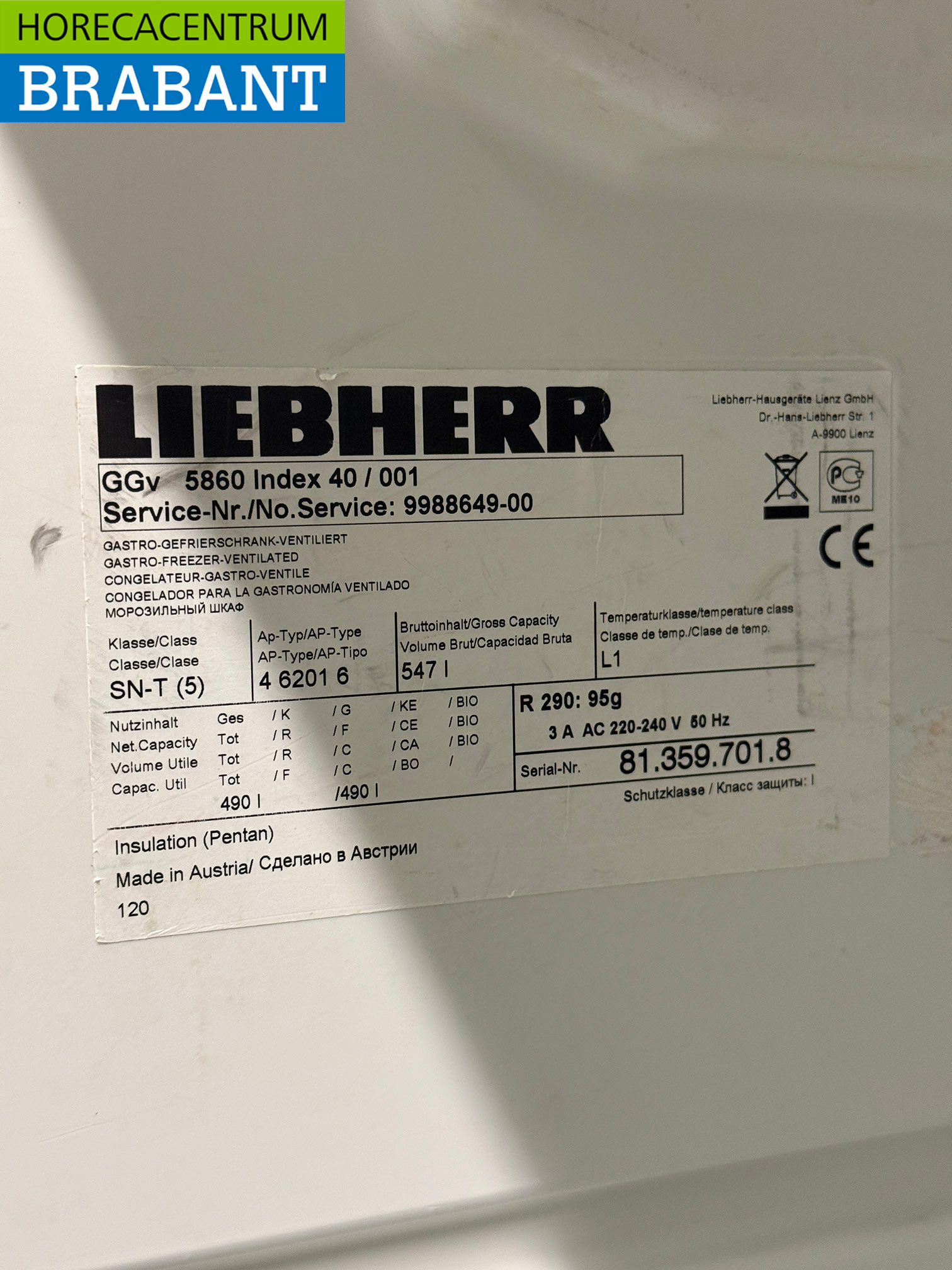 RVS Liebherr Koeling 547 liter 230V Horeca - Afbeelding 5