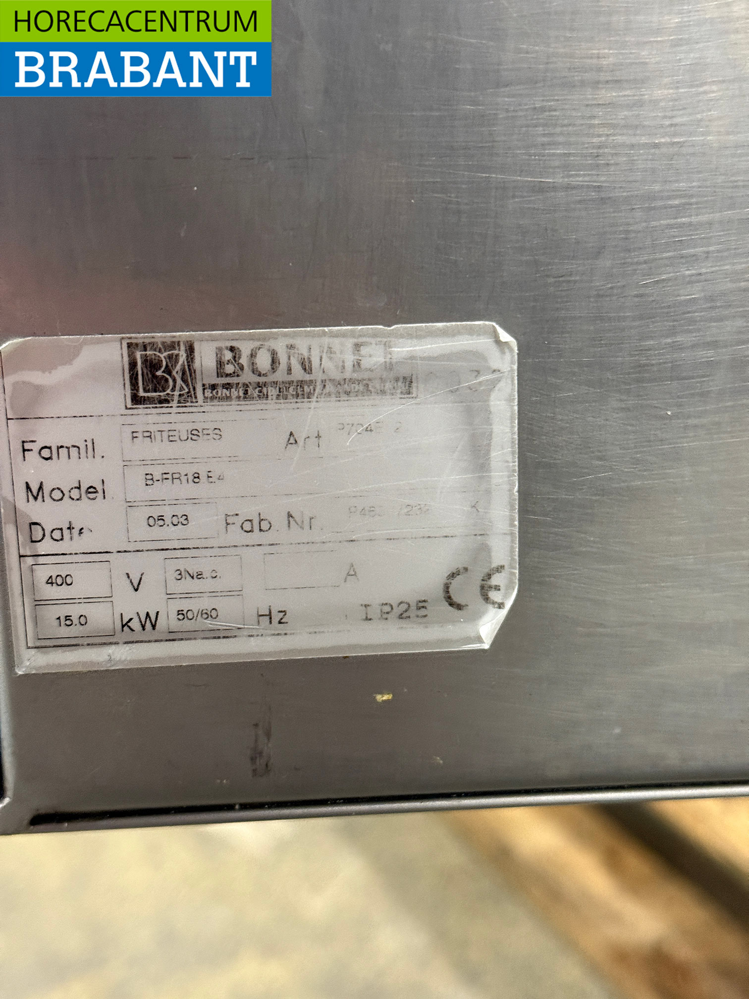 RVS Bonnet Friteuse 18 liter 400V Horeca - Afbeelding 6