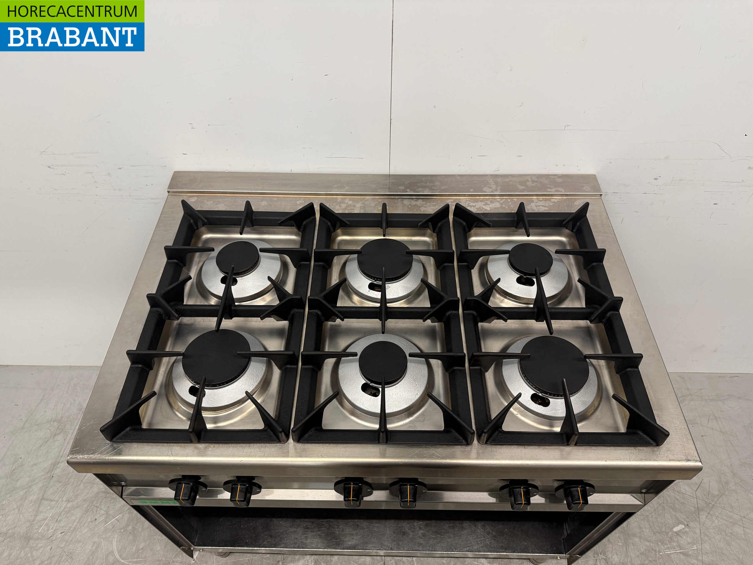 RVS Emme 6 Pits Fornuis 100 cm GAS Horeca - Afbeelding 4