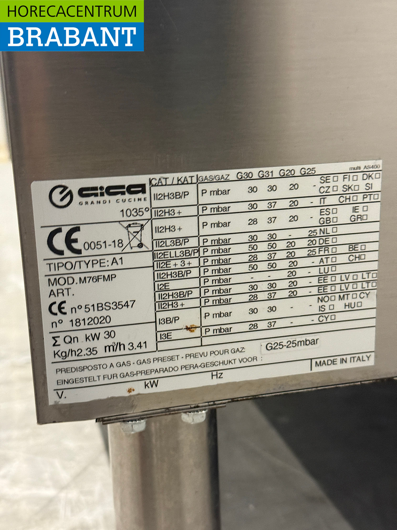 RVS Emme 6 Pits Fornuis 100 cm GAS Horeca - Afbeelding 5