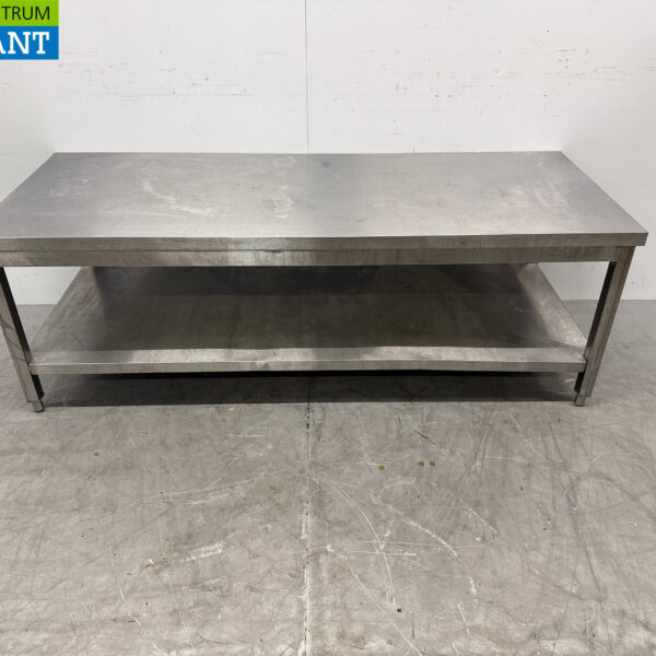 RVS Werktafel met onderschap 180 x 70 x 62 cm Horeca