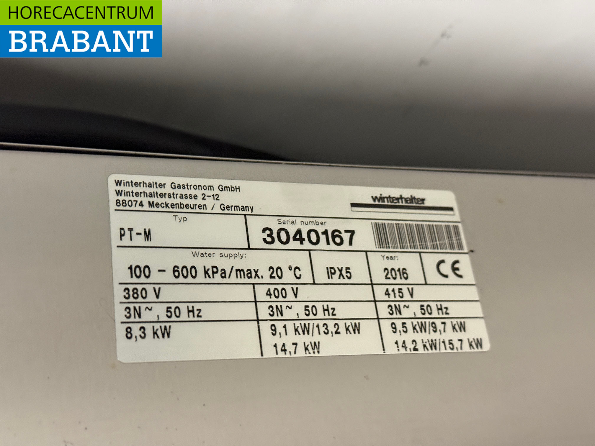 RVS Winterhalter Doorschuifvaatwasser met afvoerpomp 400V Horeca - Afbeelding 7