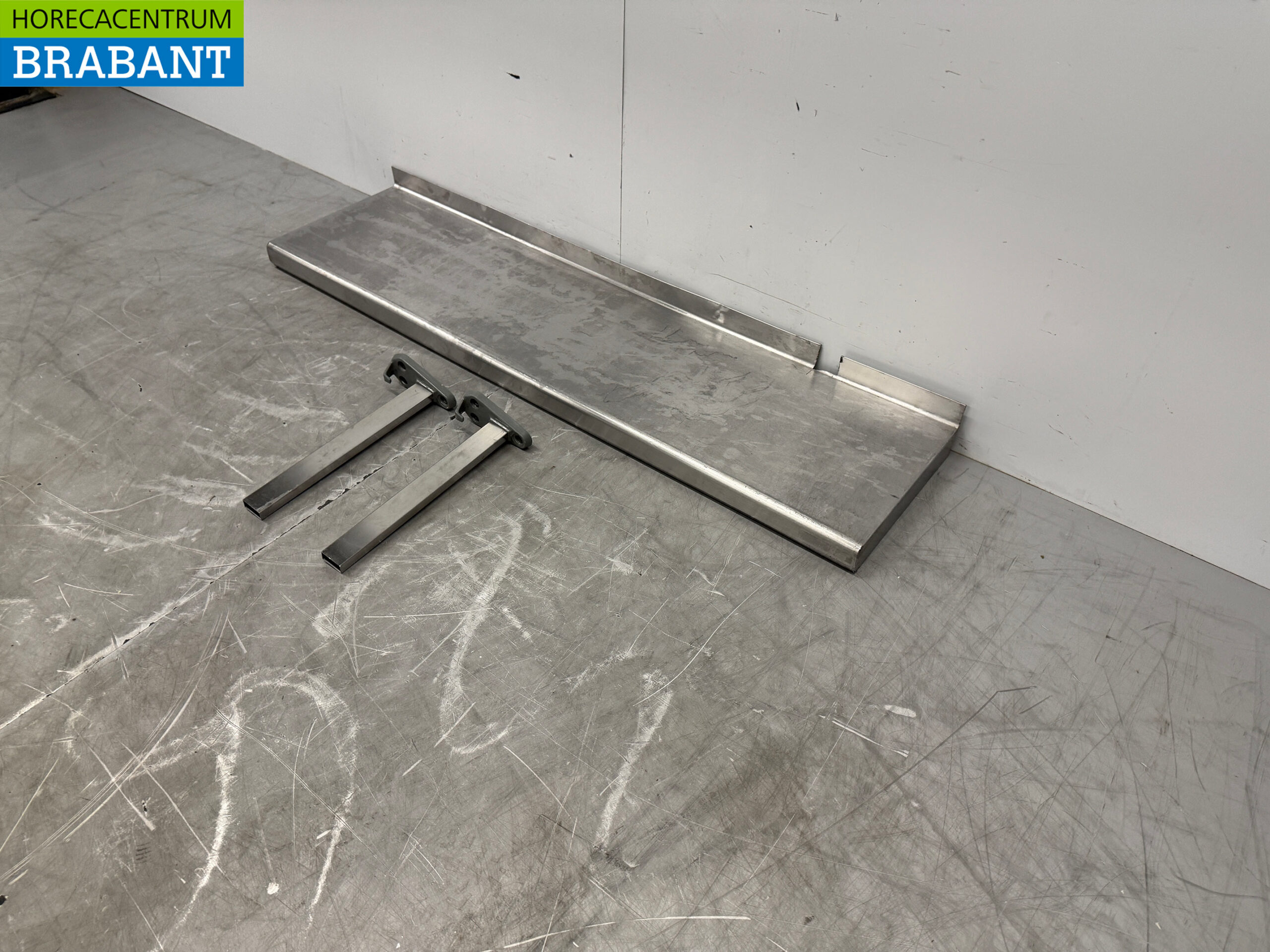 RVS Wandschap Schap 140 x 35,5 cm Horeca - Afbeelding 2