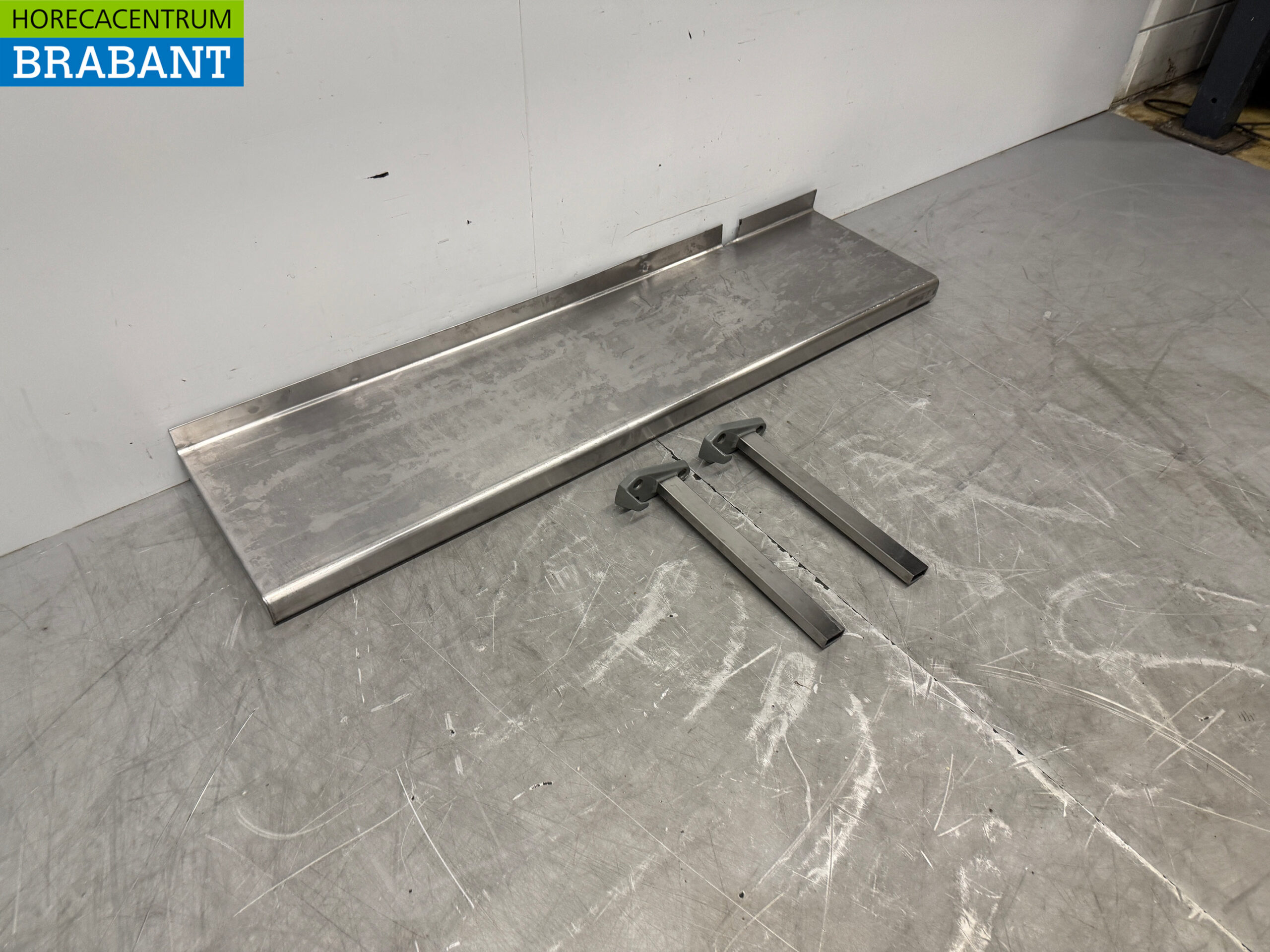 RVS Wandschap Schap 140 x 35,5 cm Horeca - Afbeelding 3
