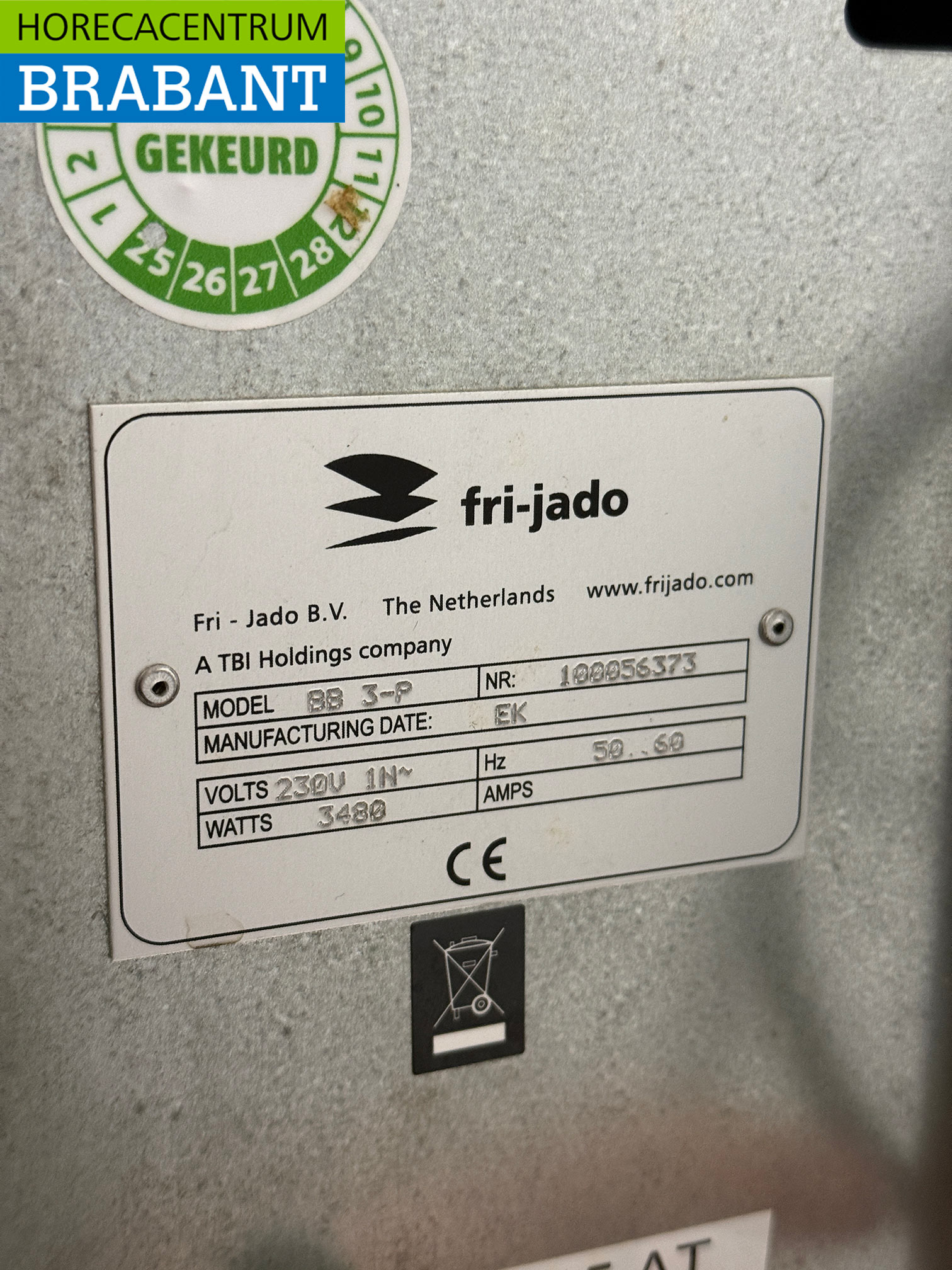 RVS Fri-Jado Heteluchtoven Oven 3 x 60/40 cm 230V Horeca - Afbeelding 5