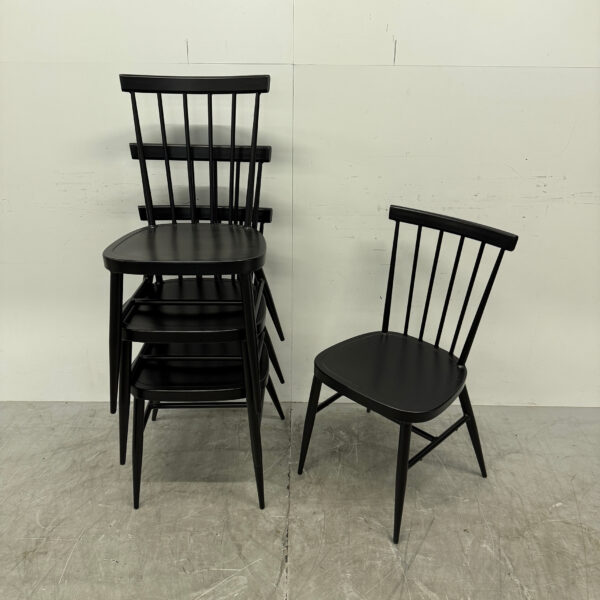 Bolero Windsor Zwart Aluminium Stoelen (4 stuks) stapelbaar Horeca
