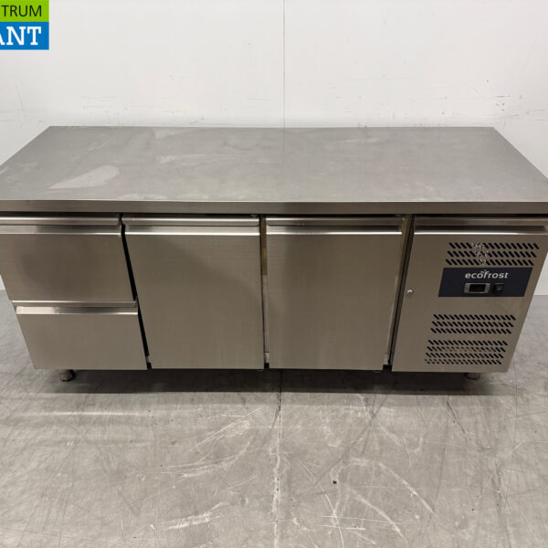 RVS Ecofrost Koelwerkbank 2 deuren en 2 laden 179,5 cm 230V Horeca