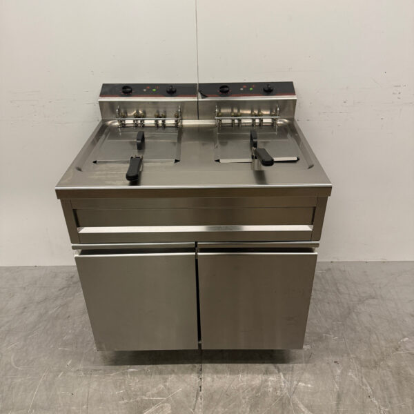 RVS Profinox Dubbele Friteuse 2 x 14 liter 2 x 400V Horeca