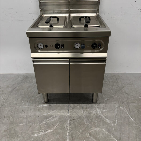 RVS Elframo Dubbele Friteuse 2 x 15 liter GAS Horeca