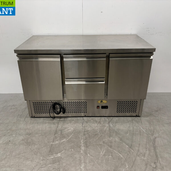 RVS Pelican Koelwerkbank 2 deuren en 2 laden 136,5 cm 230V Horeca