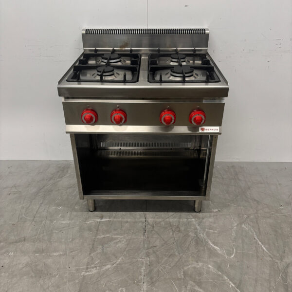 RVS Berto's 4 Pits Gasfornuis 80 cm GAS Horeca