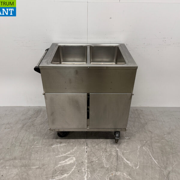 RVS Rieber Verrijdbare Bain-Marie 2 x 1/1 GN met warmhoudkast 230V Horeca