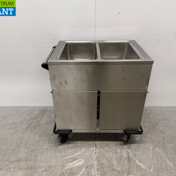RVS Rieber Verrijdbare Bain-Marie 2 x 1/1 GN met warmhoudkast 230V Horeca