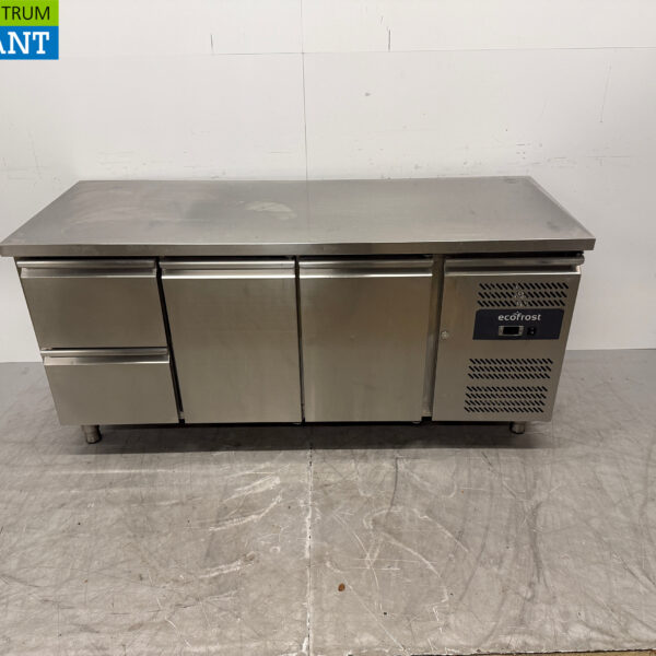 RVS Ecofrost Koelwerkbank 2 deuren en 2 laden 179,5 cm 230V Horeca