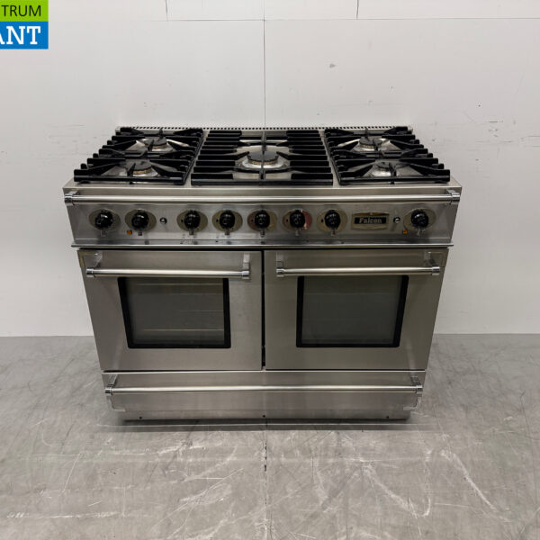 RVS Falcon 5 Pits Fornuis met dubbele oven Propaan + 400V Horeca