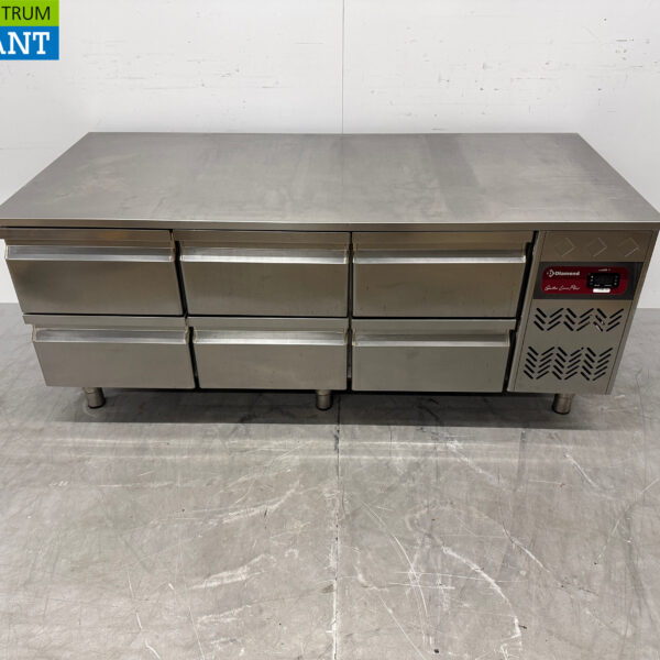 RVS Diamond Onderbouw Koelwerkbank 6 Laden 160 cm 230V Horeca