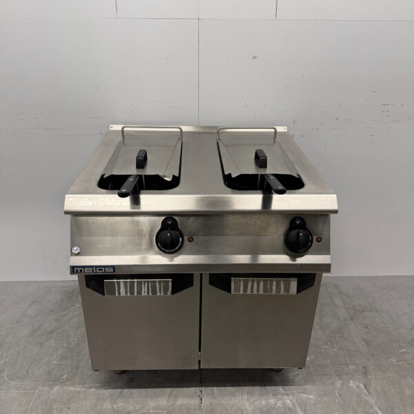 RVS Metos Dubbele Friteuse 2 x 15 liter 400V Horeca