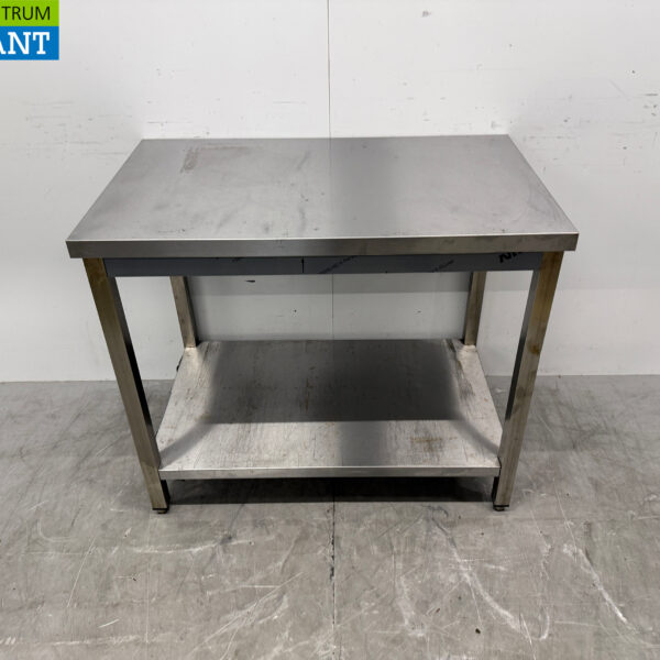 RVS Werktafel met onderschap 100 x 60 x 85,5 cm Horeca