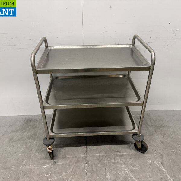 RVS Blanco Serveerwagen 3 Lagen 82,5 x 52,5 x 95 cm Horeca