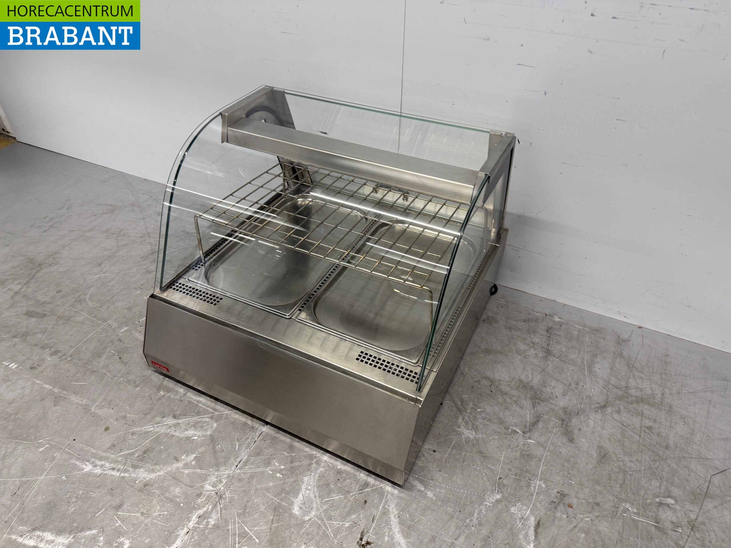 RVS Unis Warmhoudvitrine 2 x 1/1 GN 230V Horeca - Afbeelding 2