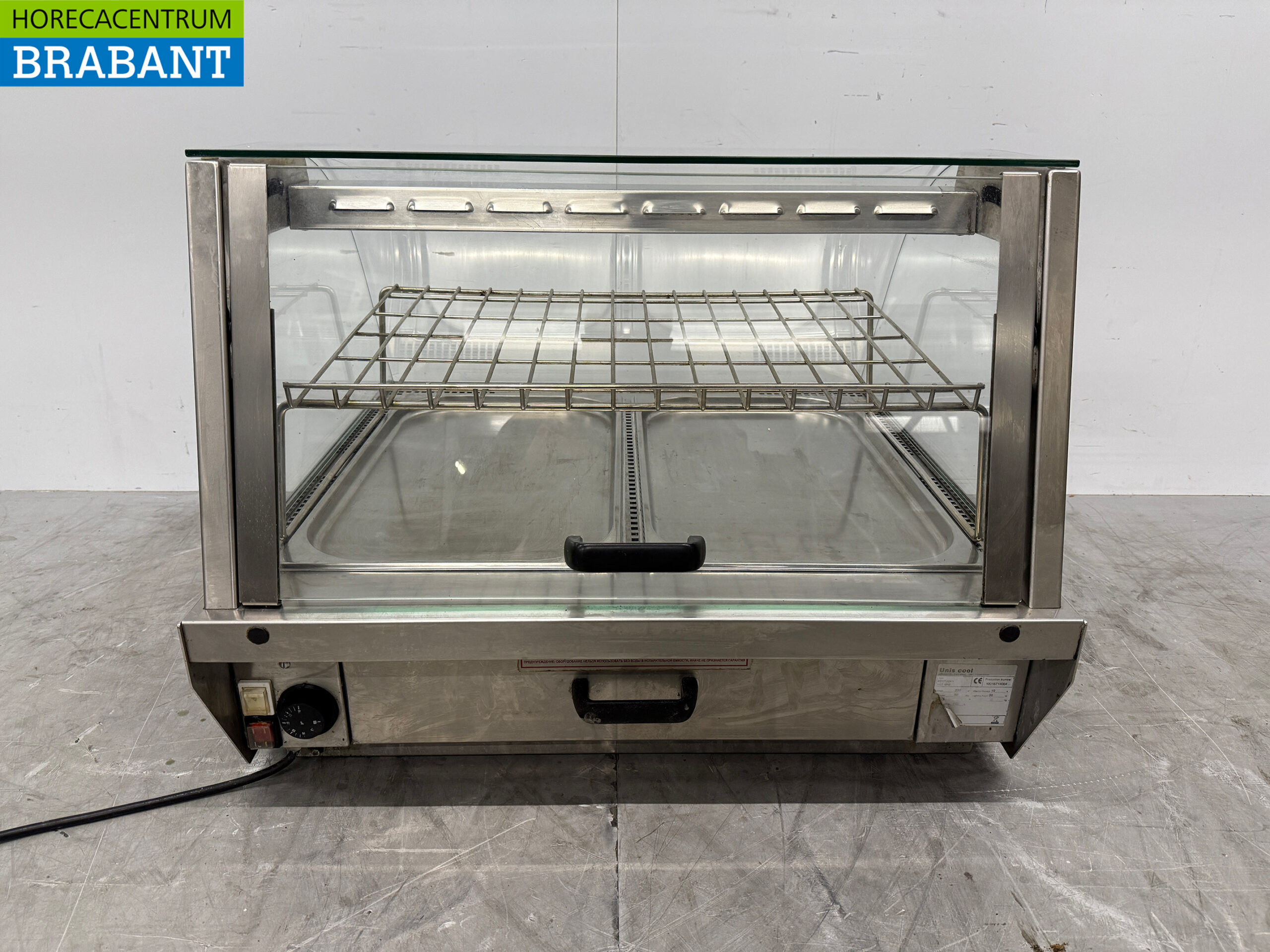 RVS Unis Warmhoudvitrine 2 x 1/1 GN 230V Horeca - Afbeelding 4