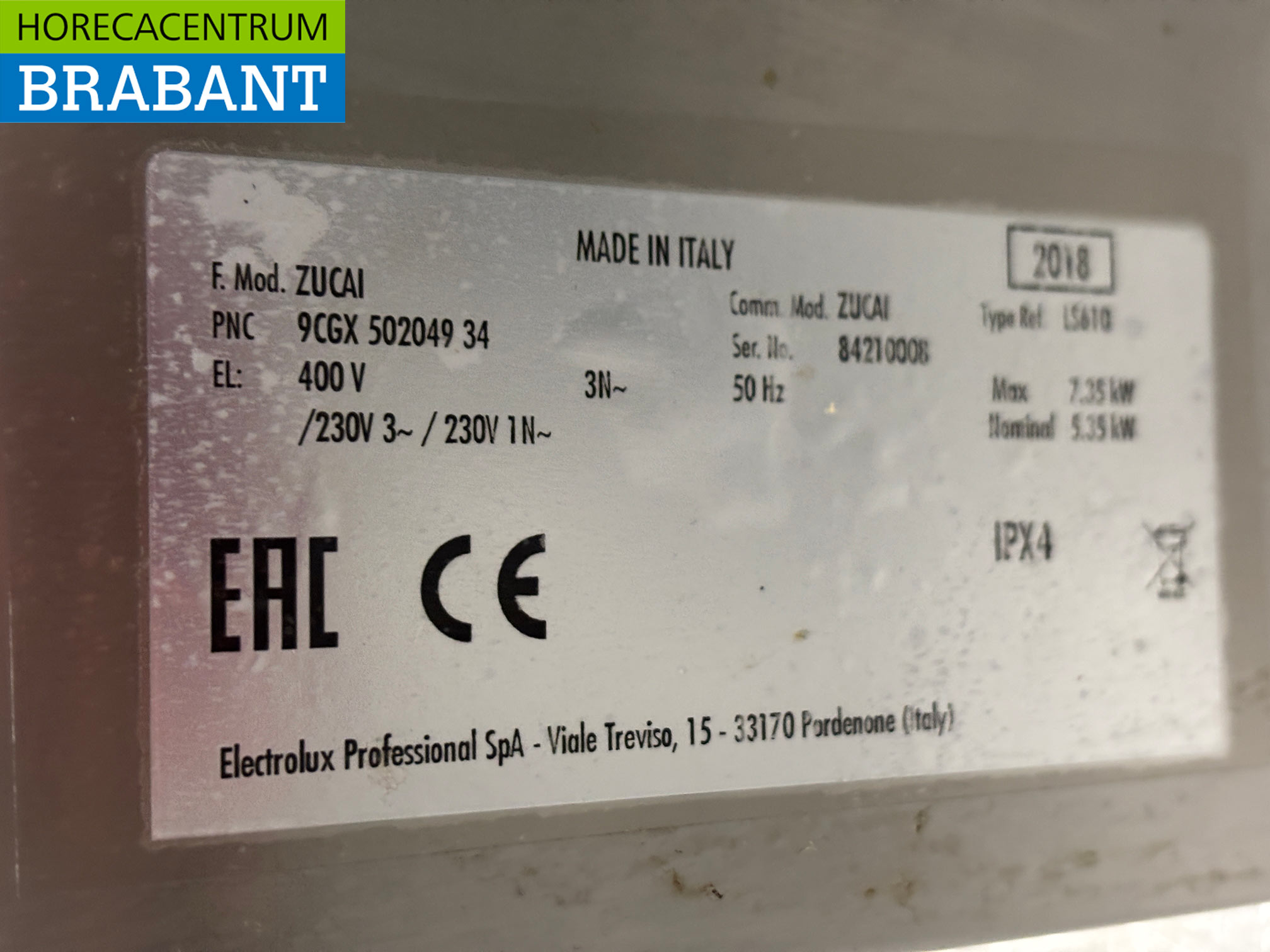 RVS Zanussi Zucai Vaatwasser 230V Horeca - Afbeelding 6