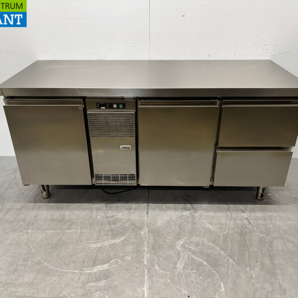 RVS Zanussi Koelwerkbank 2 deuren 2 lades 176 cm 230V Horeca