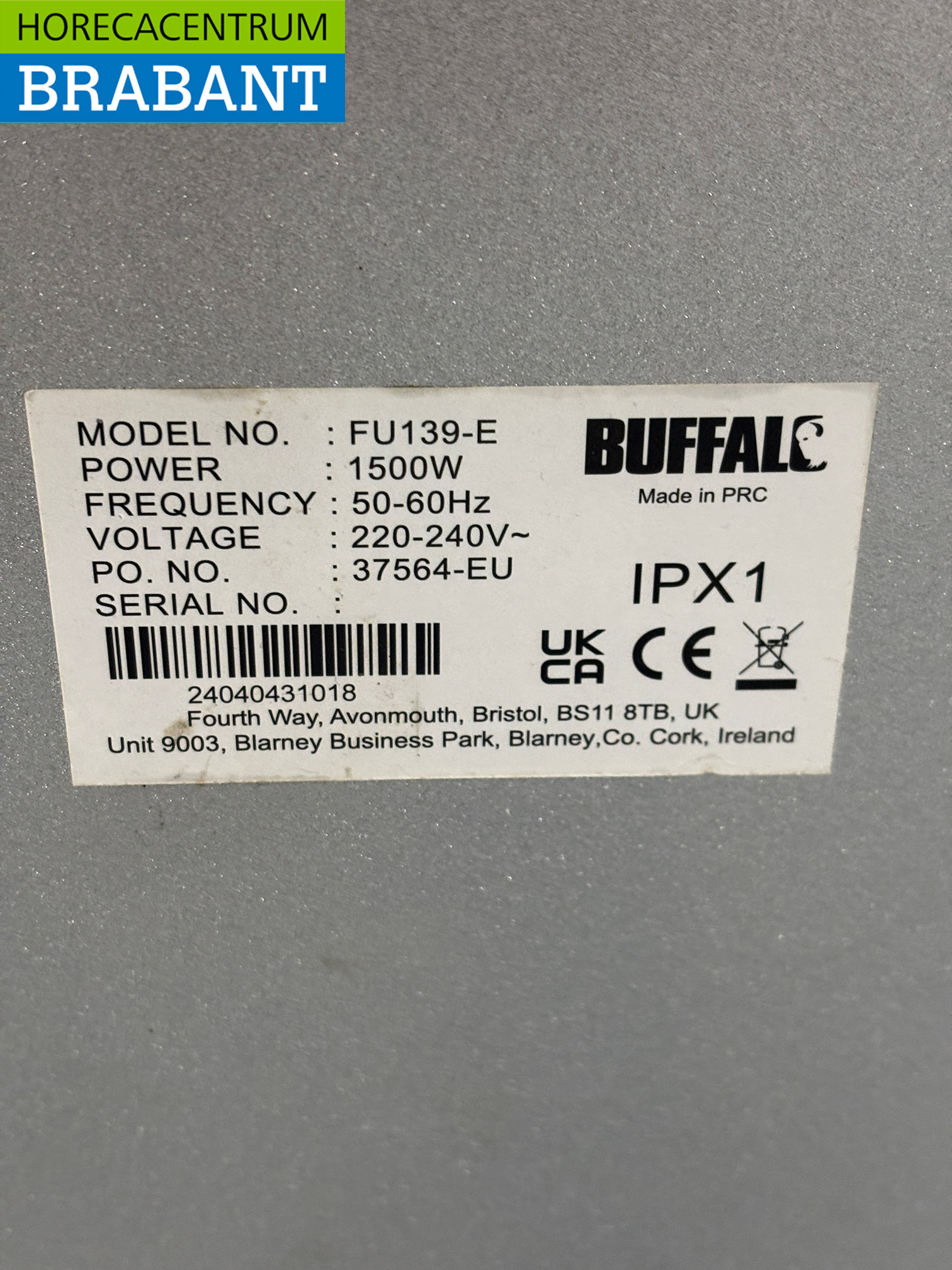 Buffalo Planeetmenger Menger RVS Kuip 30 liter 230V Horeca - Afbeelding 5