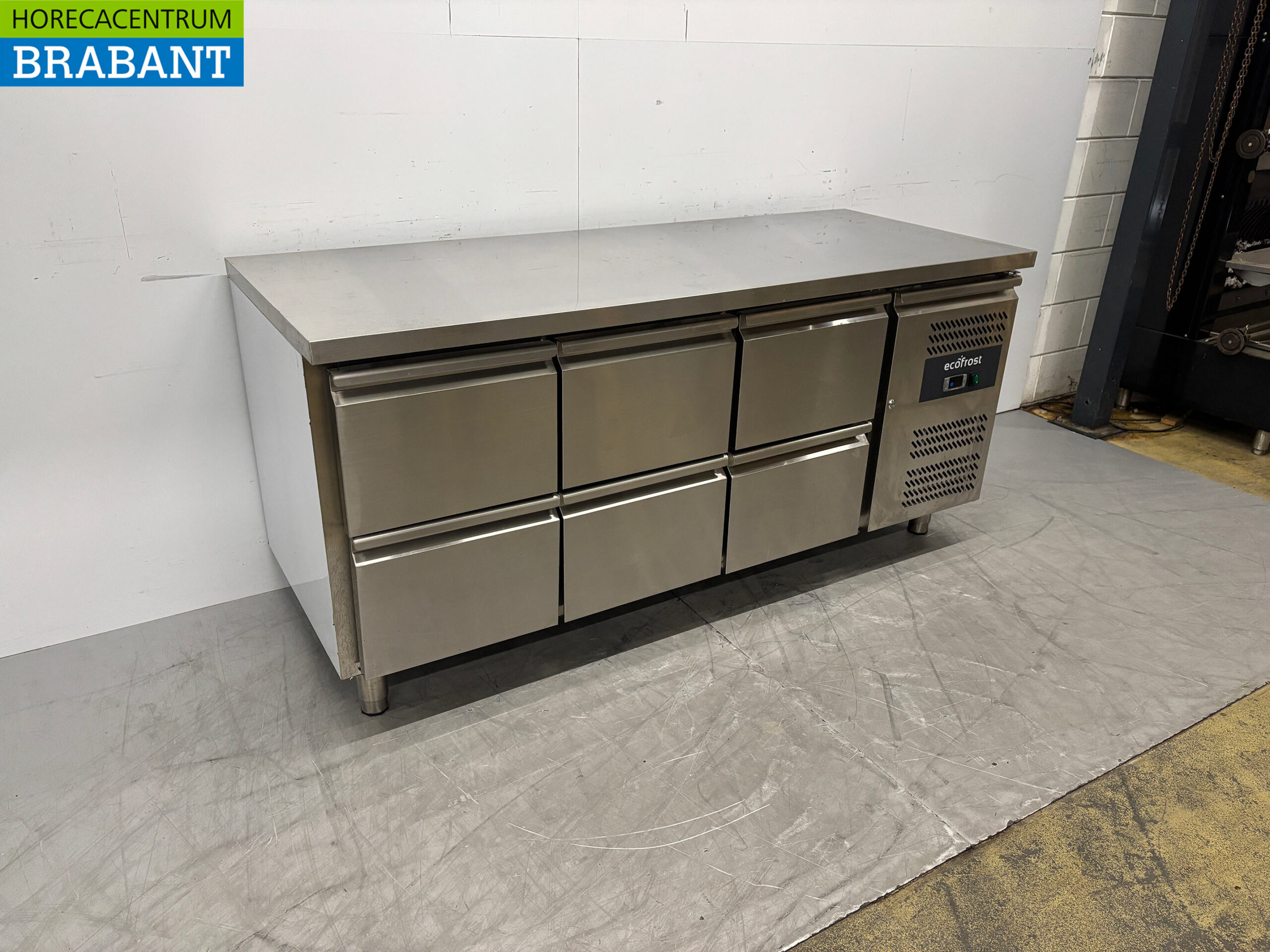 RVS Ecofrost Koelwerkbank 6 laden 179 cm 230V Horeca - Afbeelding 3