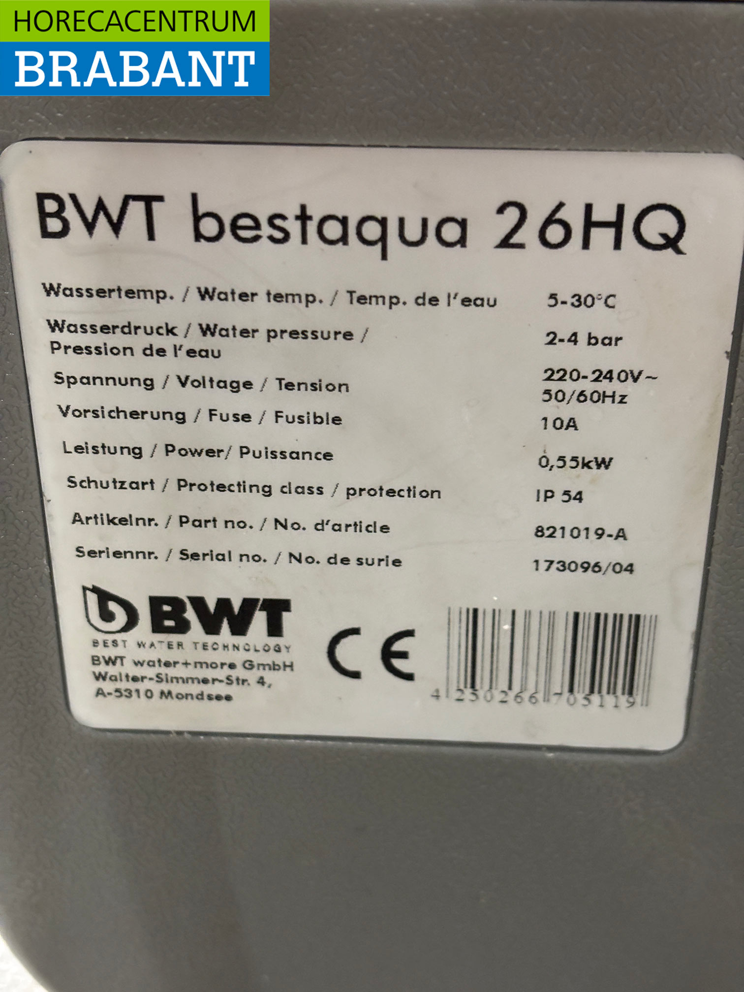 BWT Omgekeerde Osmose Systeem 180 liter per uur 230V Horeca - Afbeelding 4