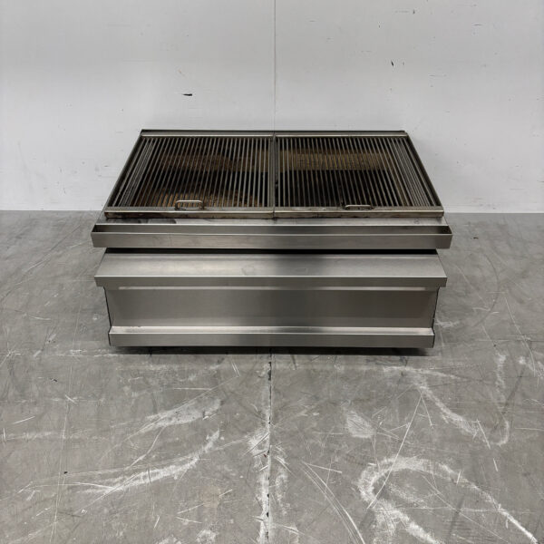 RVS Houtskoolgrill Grill 2 roosters 81 cm Horeca