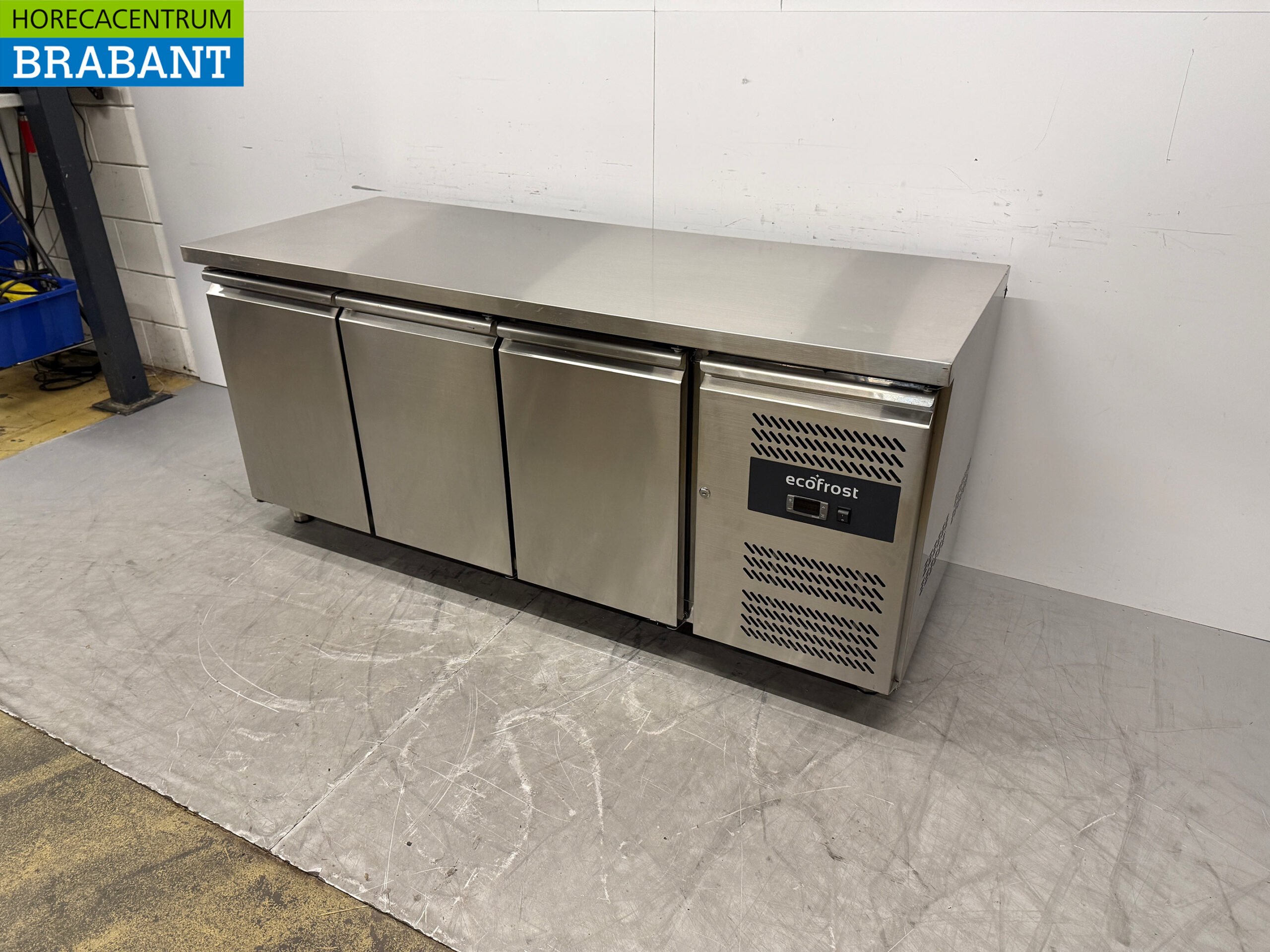 RVS Ecofrost Koelwerkbank 3 Deuren 179,5 cm 230V Horeca - Afbeelding 2