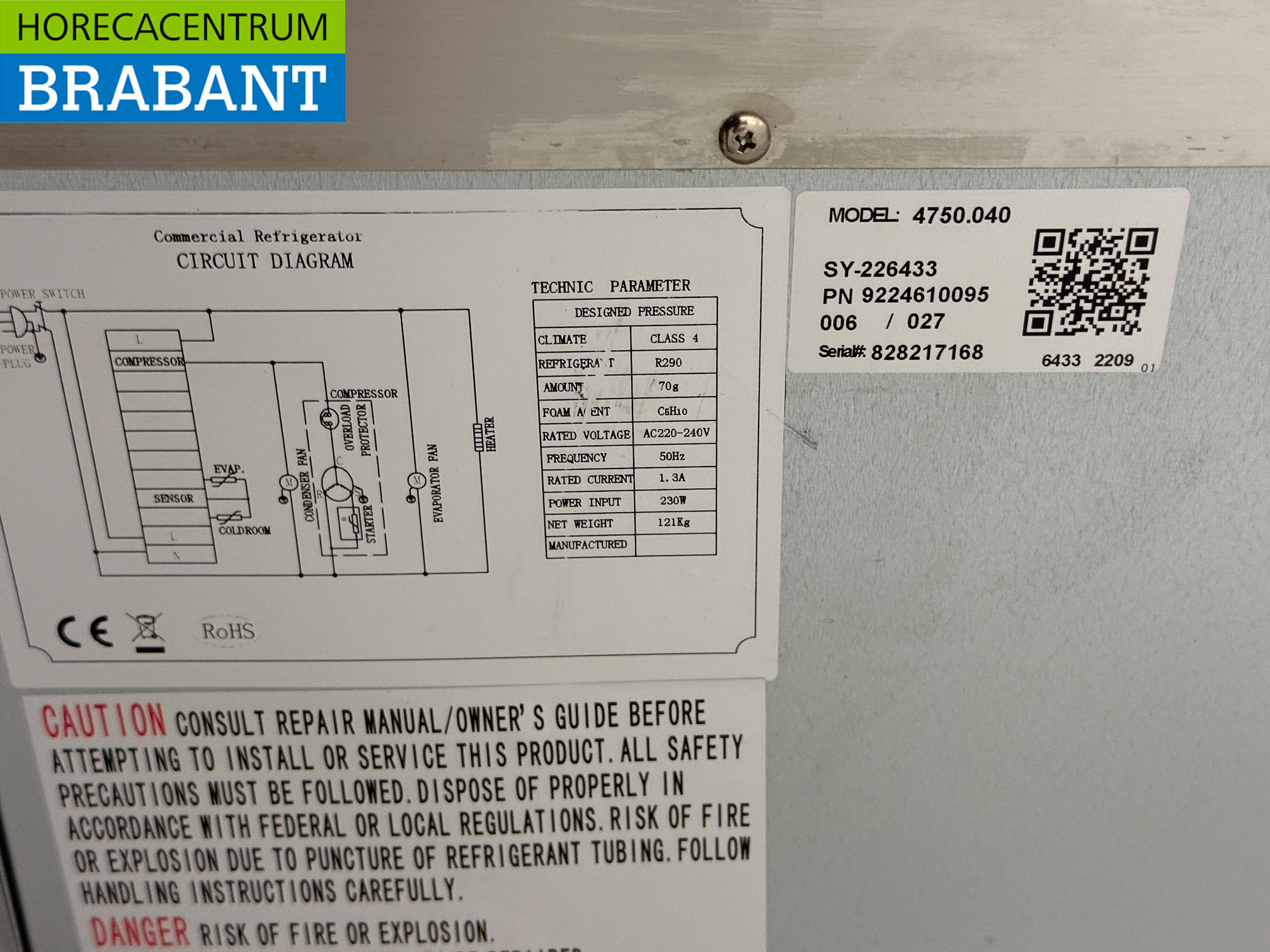 RVS Ecofrost Koelwerkbank 3 Deuren 179,5 cm 230V Horeca - Afbeelding 6
