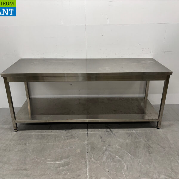 RVS Werktafel met onderschap 200 x 70 x 84 cm Horeca