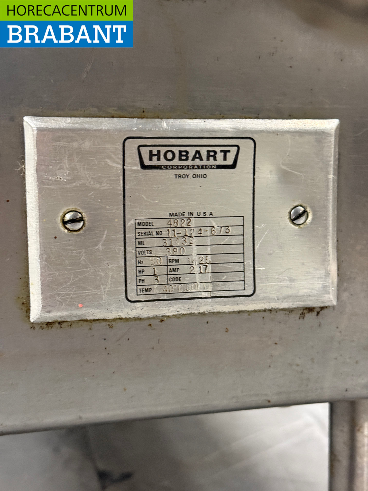 Hobart 4822 Gehaktmolen Vleesmolen 400 kg per uur 230V Slagerij Horeca - Afbeelding 5