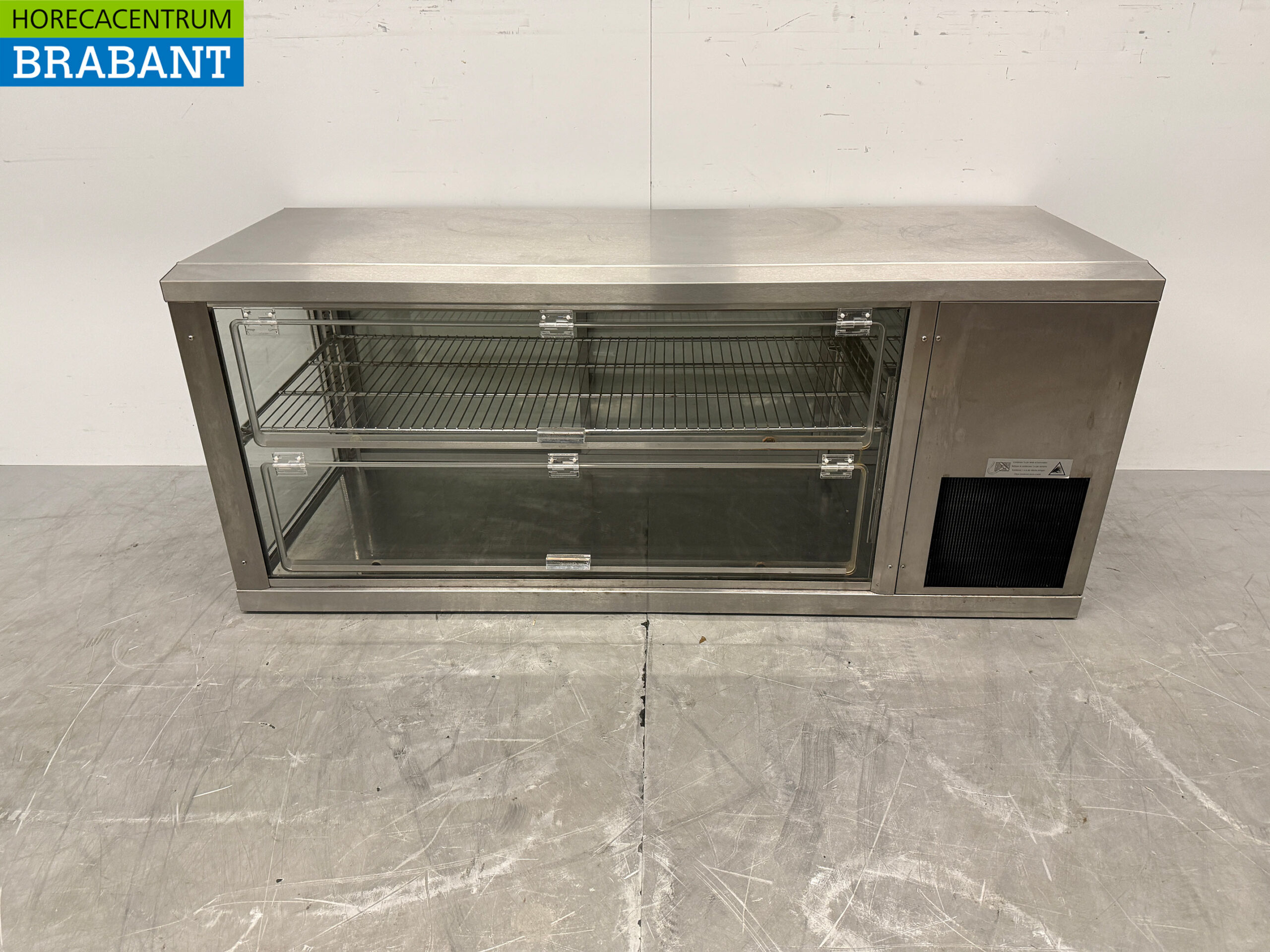 RVS Gamko Koelvitrine 2 Kleppen 131 cm 230V Horeca