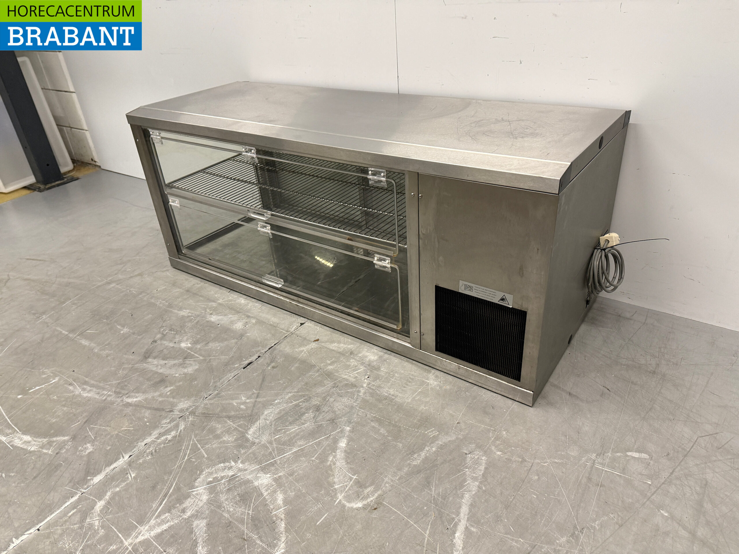 RVS Gamko Koelvitrine 2 Kleppen 131 cm 230V Horeca - Afbeelding 2