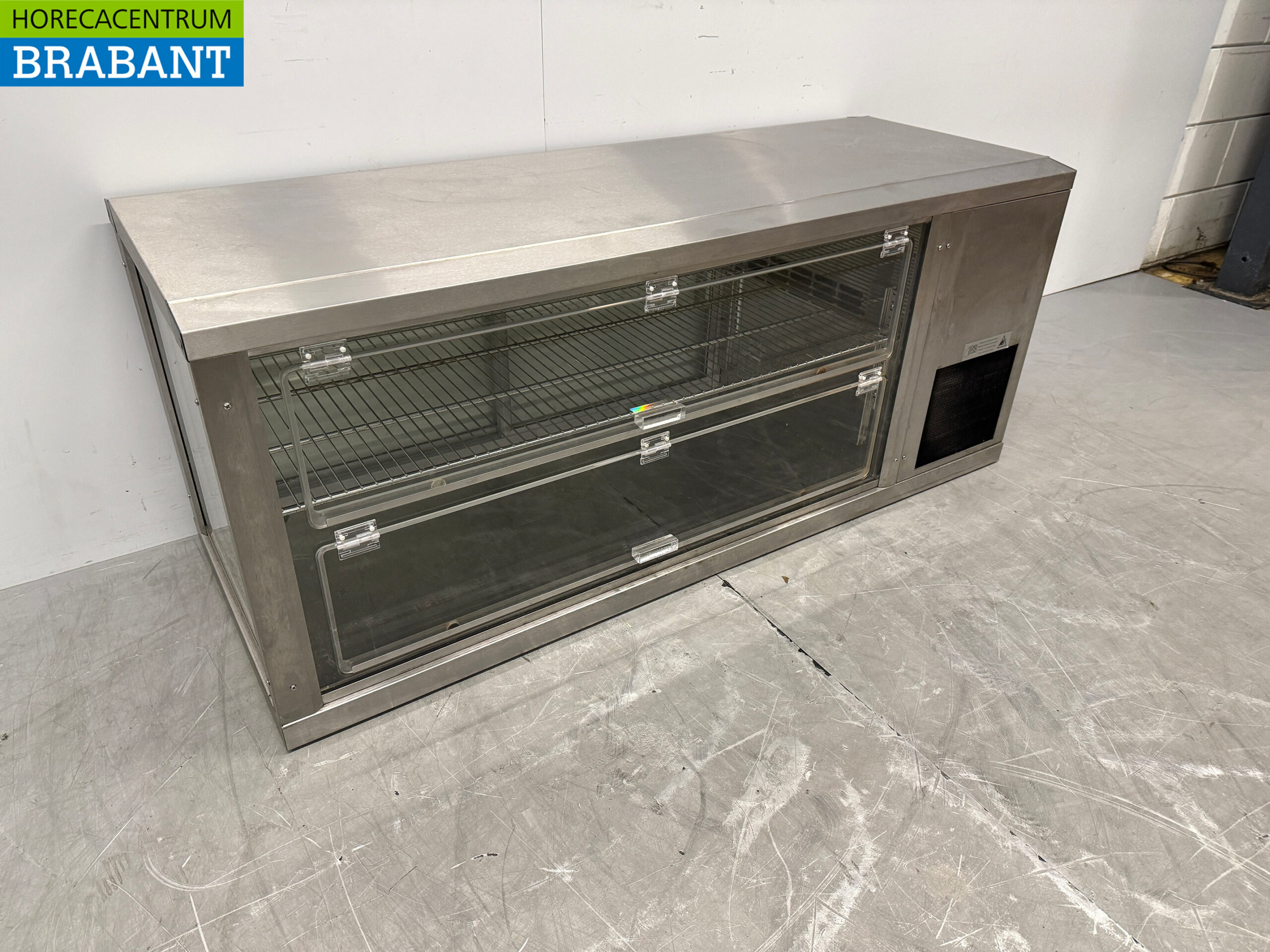RVS Gamko Koelvitrine 2 Kleppen 131 cm 230V Horeca - Afbeelding 3