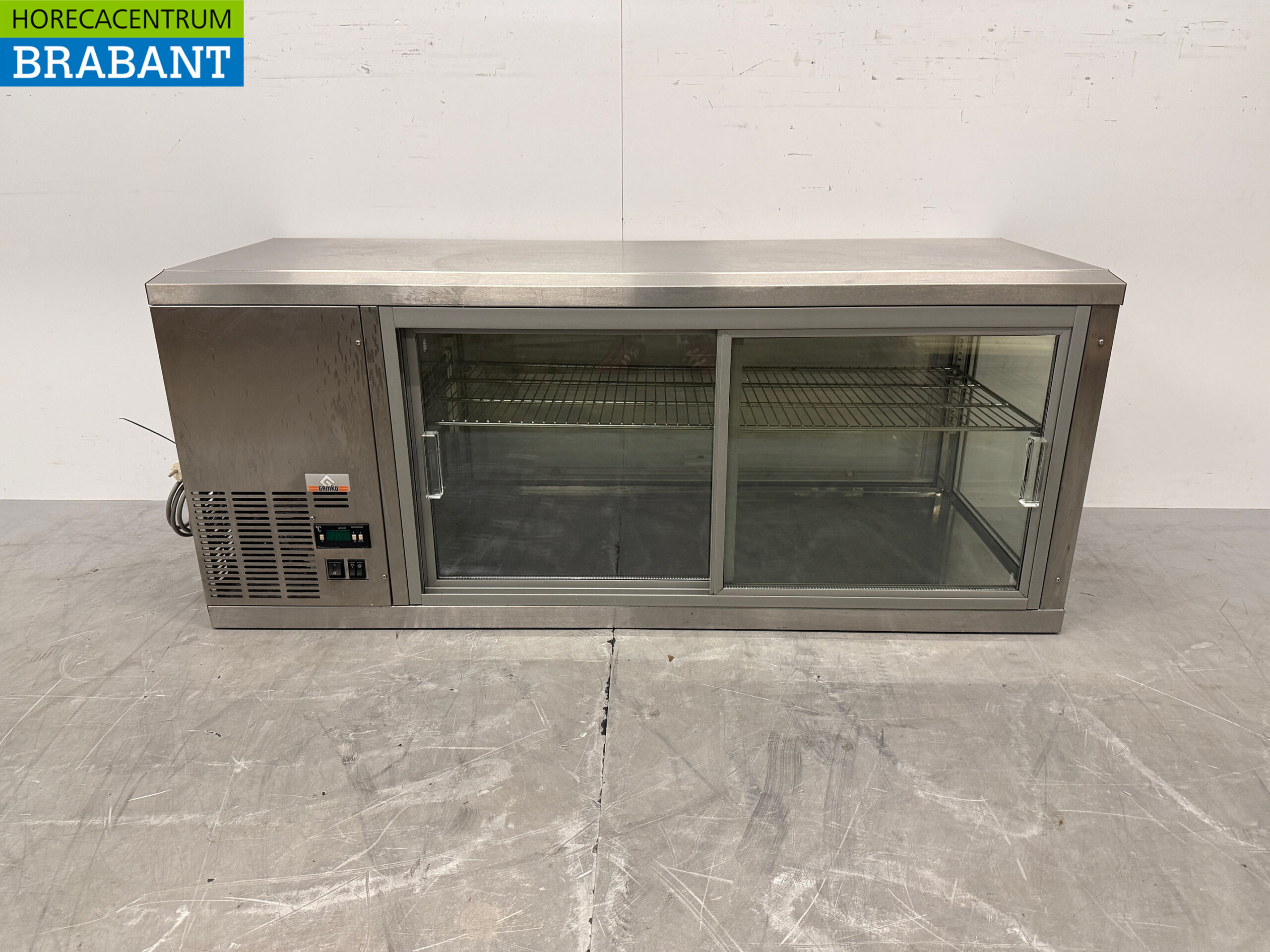RVS Gamko Koelvitrine 2 Kleppen 131 cm 230V Horeca - Afbeelding 4